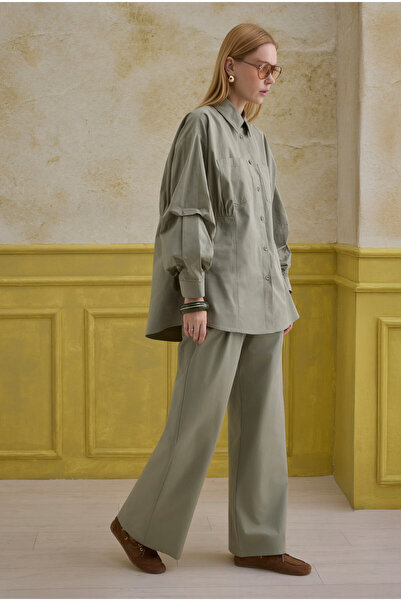 HEQA Cămașă cu mâneci din bumbac 100% cu detalii Adaçaci