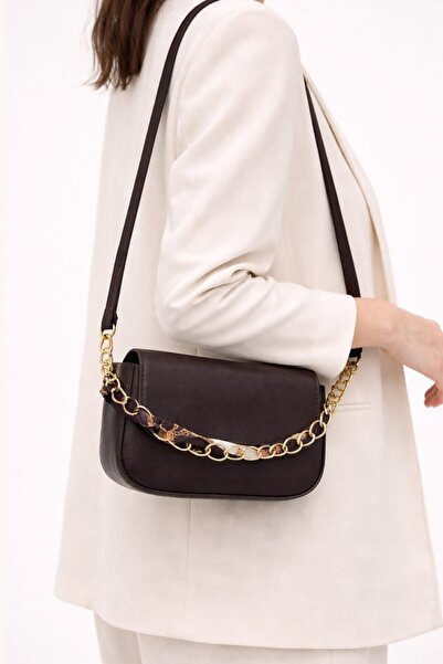 My Kids Wear Γυναικεία τσάντα ώμου & χιαστί με λεπτομέρεια αλυσίδας και αξεσο...