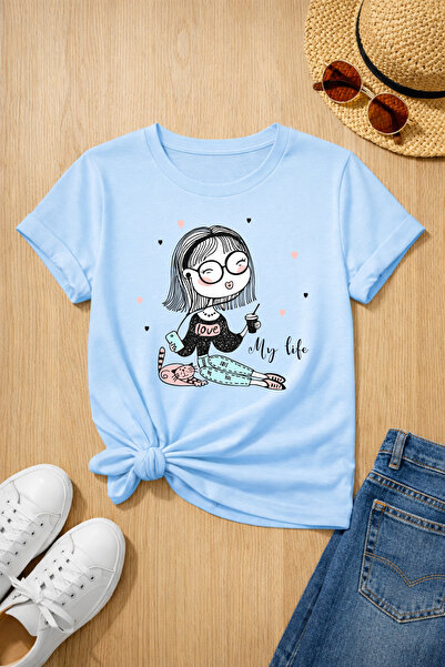 MYADA Μπλουζάκι My Life Fun με στάμπα, 100% βαμβακερό, υψηλής ποιότητας 27028