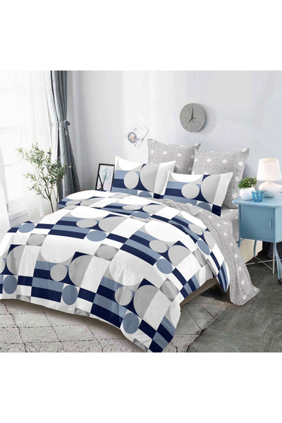 Five Store SUPER double bed linen, Rania, mercerized cotton, multicolor, 4 pi...