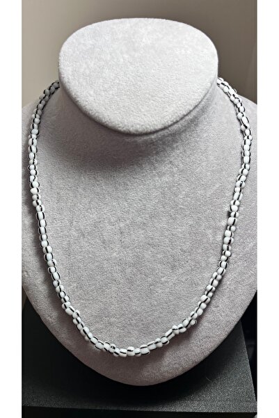 Atelier By Serkan Black and White Thin Line Bead Necklace