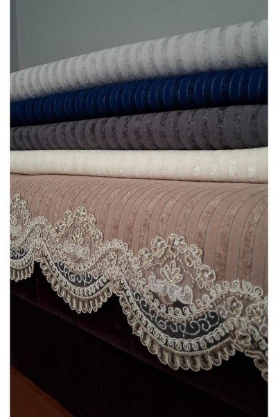 DECORA CASA HOME COLLECTİON Ultra Luxury Velvet Sofa Cover 170X210 Lace Stylish Modern Living Room Sofa Bed Sofa Cover Non-Slip