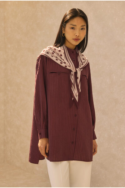 HEQA Cămașă Fleto cu buzunare, roșu claret