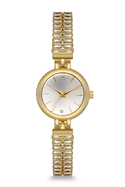 Newera Watch Stone Detailed Cord Minimal Women's Wristwatch