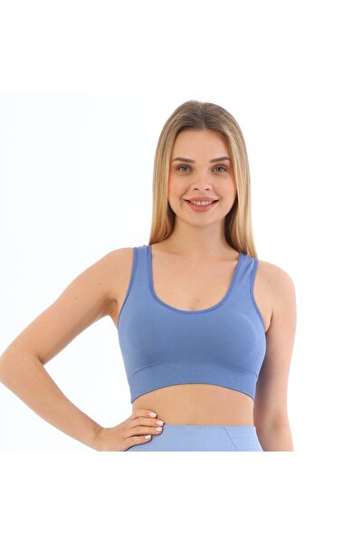 İNSPİRA Sports Bra Thick Straps Without Underwire Padded Women's Crop Top Bus...