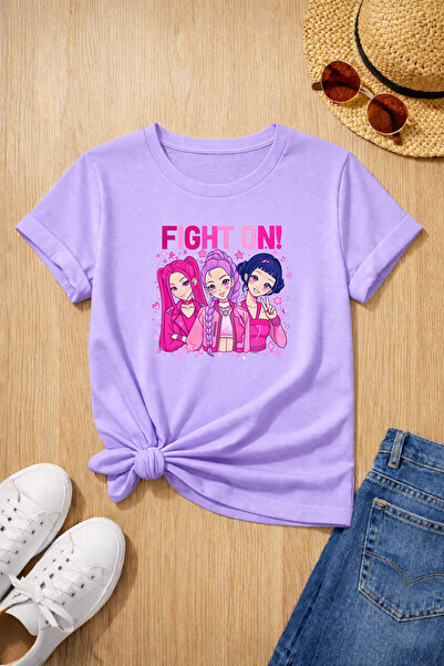 MYADA Μπλουζάκι  "Fıght On Sister " με στάμπα, 100% βαμβακερό, υψηλής ποιότητ...