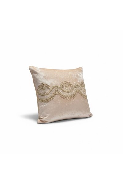 DECORA CASA HOME COLLECTİON Set of 2 Lace Embroidered Double-Sided Velvet Decorative Throw Pillow Covers 45X45