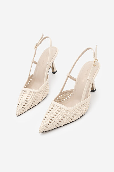 Marjin Жіночі туфлі на високих підборах з відкритою спинкою, класичні, з гост...