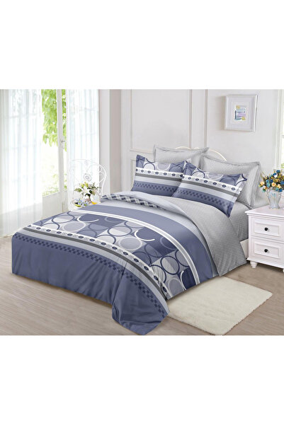 Five Store Lenjerie de pat pentru o persoana cu husa de perna, Andros, bumbac...