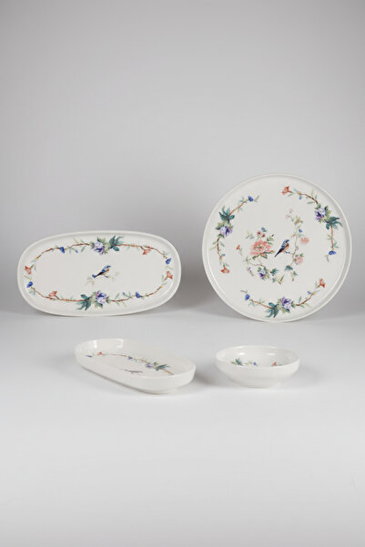 İpek Porselen 6-Person 14-Piece Toledo Porcelain Breakfast Set Ornis İpek – S...