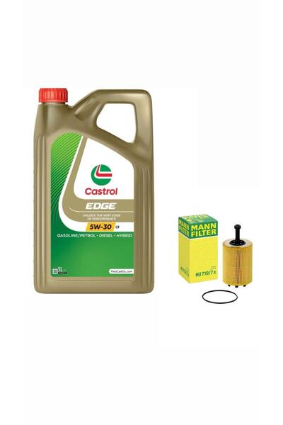 CASTROL Edge C3+ Engine Oil Set Mann Filter Oil Filter