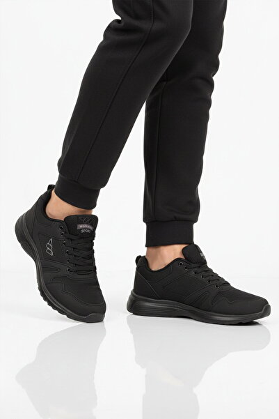 WALKWAY Pantofi sport negri din plasă, ușori, flexibili, mărime mare 020 M