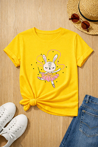 MYADA Παιδικό μπλουζάκι Ballerina Rabbit με στάμπα, 100% βαμβάκι, Premium 27009