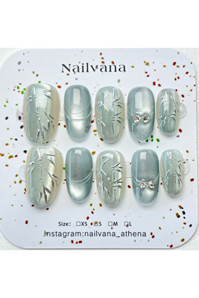 Nailvana Μεσαία χειροποίητα κινεζικά νύχια από μπαμπού