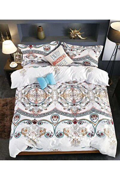 Five Store Lenjerie de pat matrimonial SUPER, Morgandy, bumbac ranforce, mult...