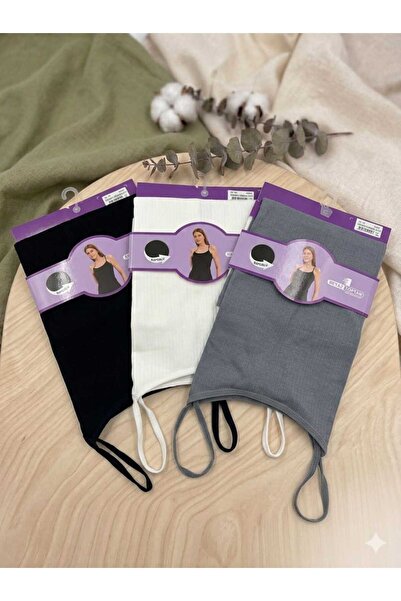 BEYAZTOPTAN Бавовняні жіночі майки з фітингами, 3 штуки в упаковці