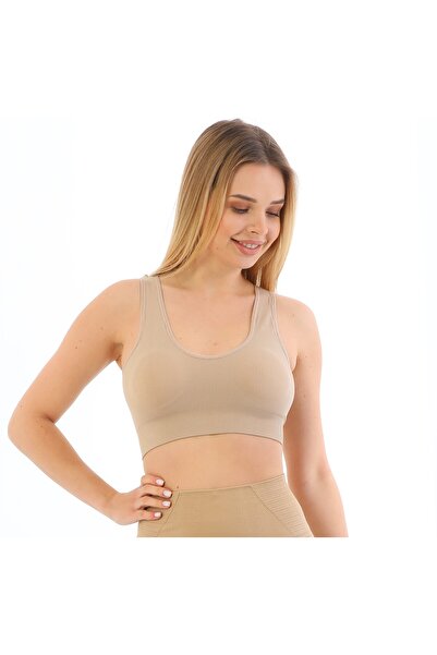 İNSPİRA Sports Bra Thick Straps Without Underwire Padded Women's Crop Top Bus...