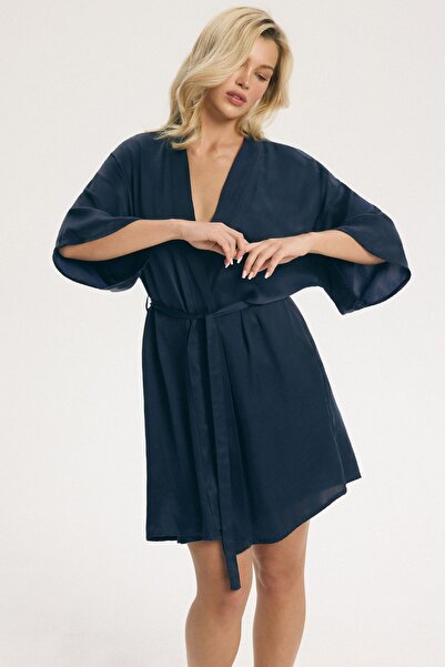 ESOTIQ Women's Elegant House Robe Dressing Gown Bathrobe Cupro & Viscose Sati...