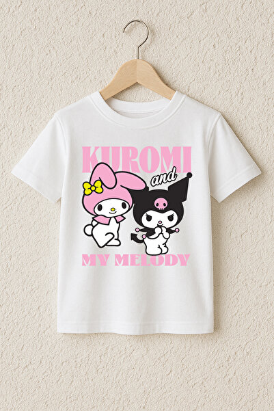 MYADA Μπλουζάκι Kuromi My Melody με στάμπα, 100% βαμβακερό, υψηλής ποιότητας ...