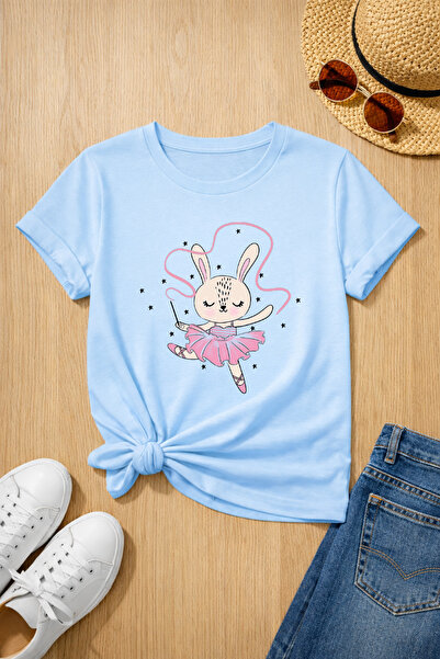 MYADA Παιδικό μπλουζάκι Ballerina Rabbit με στάμπα, 100% βαμβάκι, Premium 27009