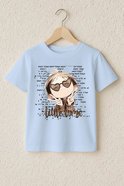 MYADA تي شيرت ليتل تايم مطبوع 100% قطن فاخر 23980