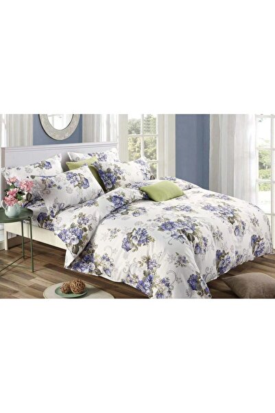 Five Store Lenjerie de pat pentru o persoana cu husa elastic pat, Livio, bumb...