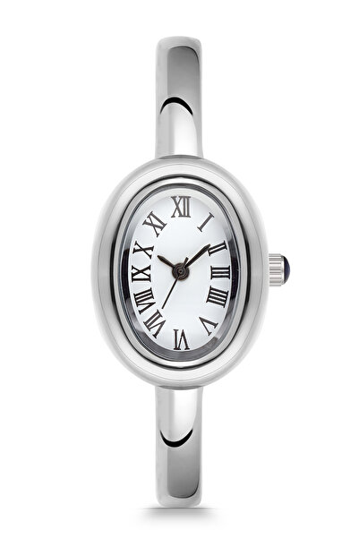 Newera Watch Metal Clamp Cord Oval Minimal Women's Wristwatch