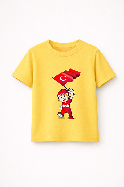 MYADA Tricou premium 100% bumbac cu tematică Republica și copilul Atatürk 40015