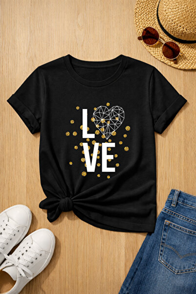 MYADA Μπλουζάκι με στάμπα Love Heart, 100% βαμβακερό, υψηλής ποιότητας 27030