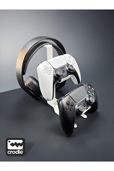 Crodle Duvara Monte Edilebilen Masaüstü Metal Beyaz Ps4 Ps5 Xbox Joystick Con...