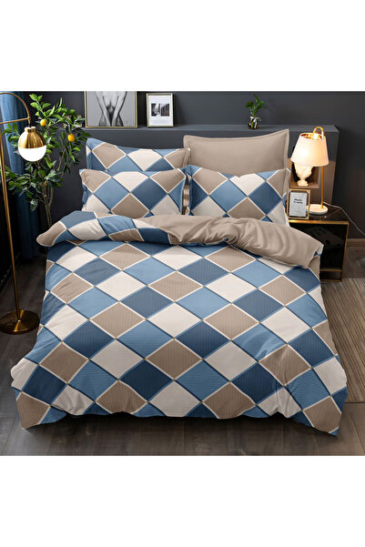 Five Store SUPER double bed linen, Thora, mercerized cotton, multicolor, 4 pi...