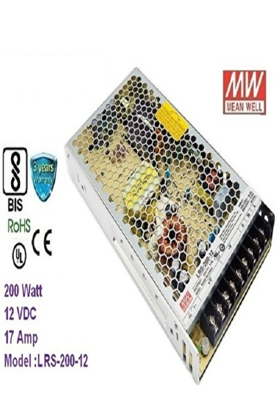 ACK 12 Volt 17 Amper Led Trafosu MEAN WELL