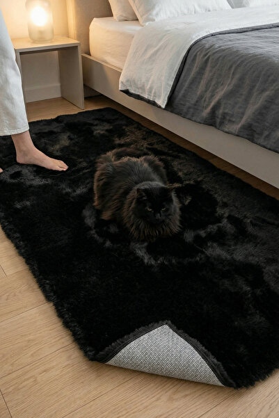 dekozer Yüksek Kalite Ekstra Yumuşak Kaymaz Özel Tabanlı Tavşan Peluş Halı