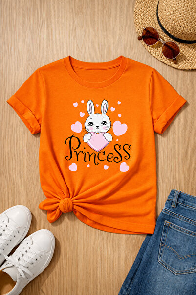 MYADA Παιδικό μπλουζάκι Princess Rabbit με στάμπα, 100% βαμβάκι, Premium 27005