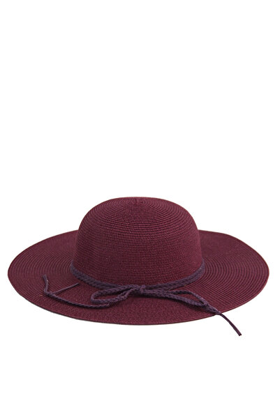 Bay Şapkacı قبعة نسائية من القش ذات حافة واسعة مع أربطة - قبعة نسائية من القش...