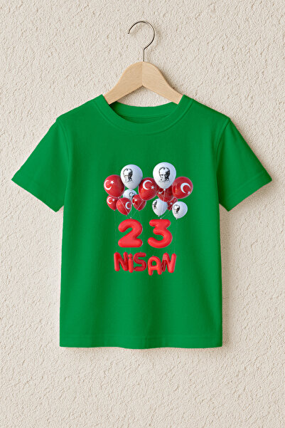 MYADA 23 aprilie Tricou premium din bumbac 100% imprimat cu steagul Atatürk 4...