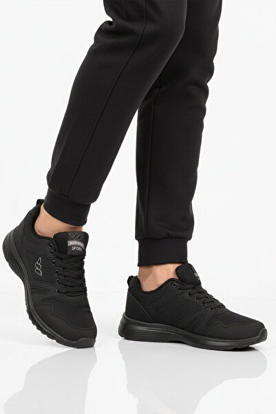 WALKWAY Black Mesh Lightweight Breathable Flexible Men's Sports Shoes 020 m