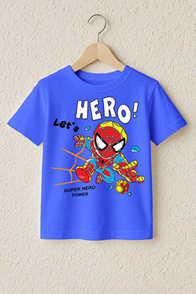 MYADA Tricou premium din bumbac 100% cu imprimeu Let's Super Hero 23534