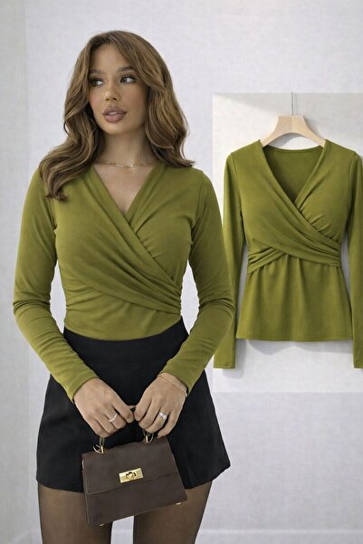 peri tower PRODUS NOU Bluză cu mânecă lungă din țesătură Sandy, cu decolteu î...