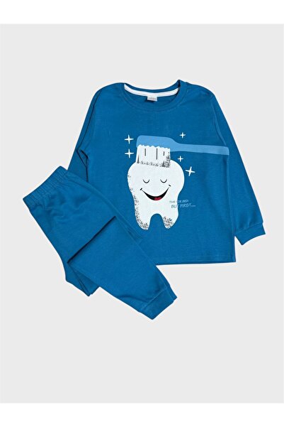 elmas kids Σετ πιτζάμες για αγόρια, 100% βαμβακερό, με μοτίβο οδοντόβουρτσας,...