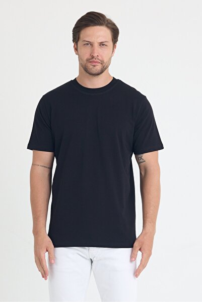 SEDİRLİ Unisex Απλό T-shirt χωρίς στάμπα από βαμβακερό χτενισμένο ύφασμα