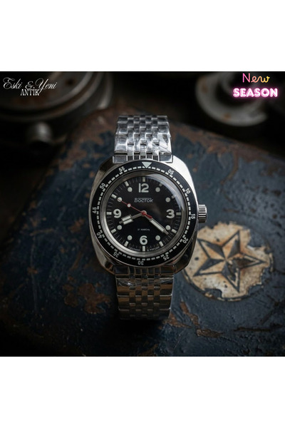 ESKİ YENİ ANTİK Vostok Amphibia 090 Case Automatic Mechanical Men's Wristwatc...
