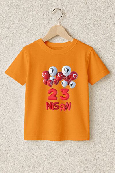 MYADA Μπλουζάκι 23 Απριλίου με στάμπα σημαίας Ατατούρκ, 100% βαμβακερό, υψηλή...