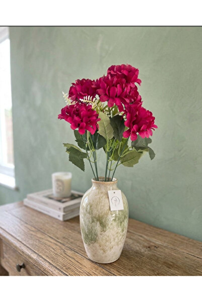 YASİMA Artificial 7-Branch Boxwood Arrangement with Plum Hydrangea Home Decor...