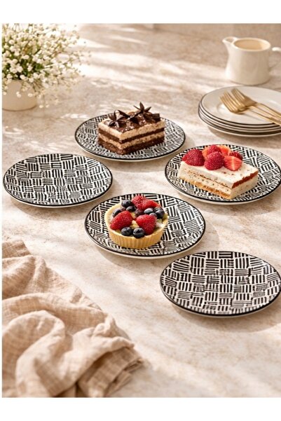 M'art Home Imroz Striped Cake Plate 19 cm