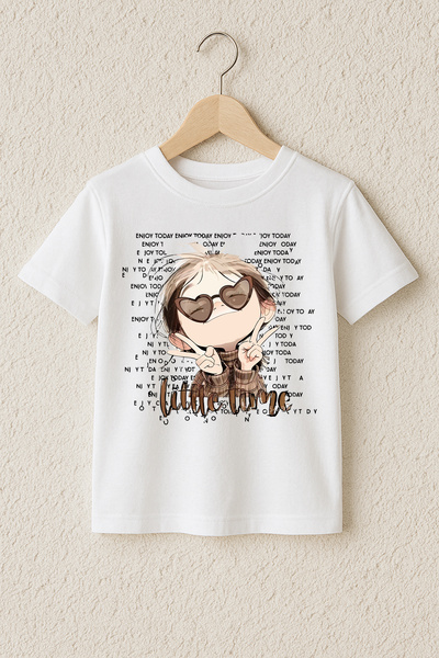 MYADA تي شيرت ليتل تايم مطبوع 100% قطن فاخر 23980