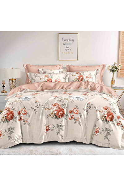 Five Store Lenjerie de pat pentru o persoana cu husa de perna, Nayan, bumbac ...