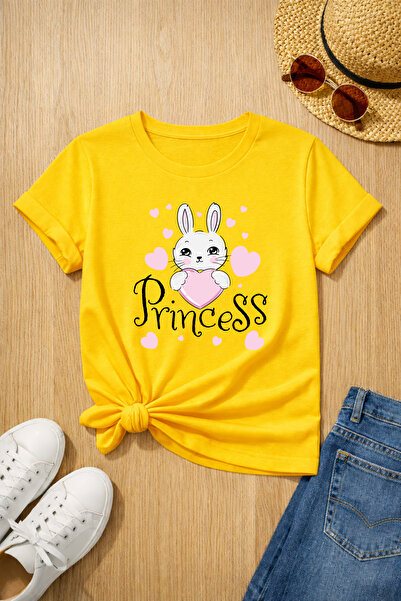 MYADA Παιδικό μπλουζάκι Princess Rabbit με στάμπα, 100% βαμβάκι, Premium 27005