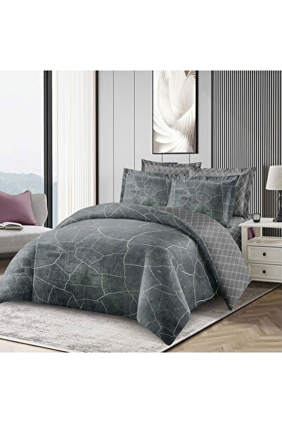 Five Store Lenjerie de pat pentru o persoana cu 2 huse perna, Naupactus, bumb...