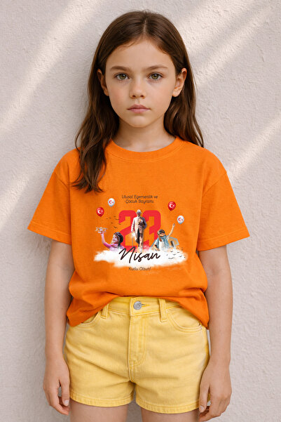 MYADA Μπλουζάκι 23 Απριλίου με θέμα τα Παιδιά του Ατατούρκ, 100% βαμβακερό, P...